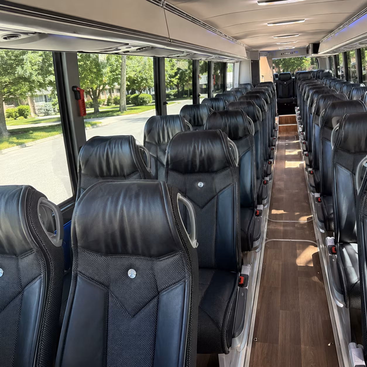 moreno valley 40 passenger charter bus inside