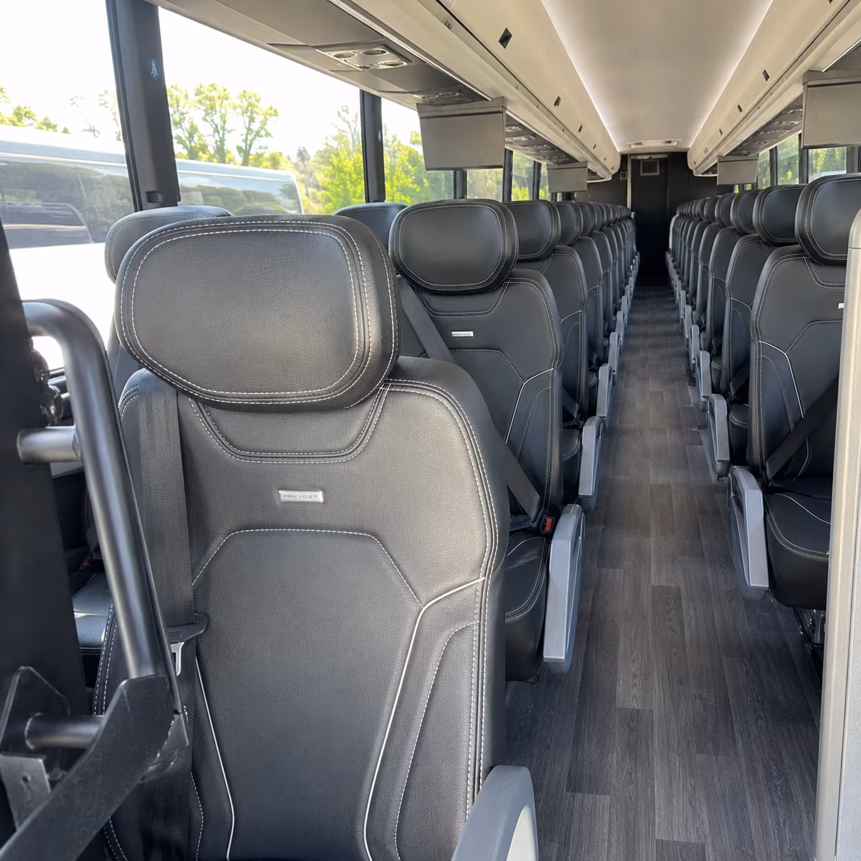moreno valley 47 passenger charter bus interior