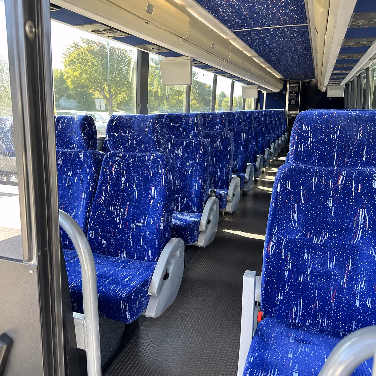 moreno valley 50 passenger charter bus inside